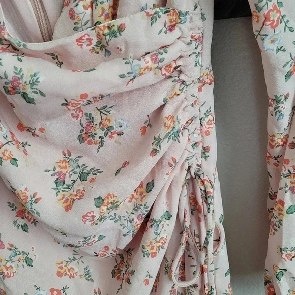 Altr'd State Floral Ruched Waist Side Tie Dress - Picture 5 of 15